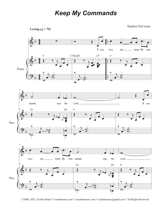 Keep My Commands (Vocal solo)