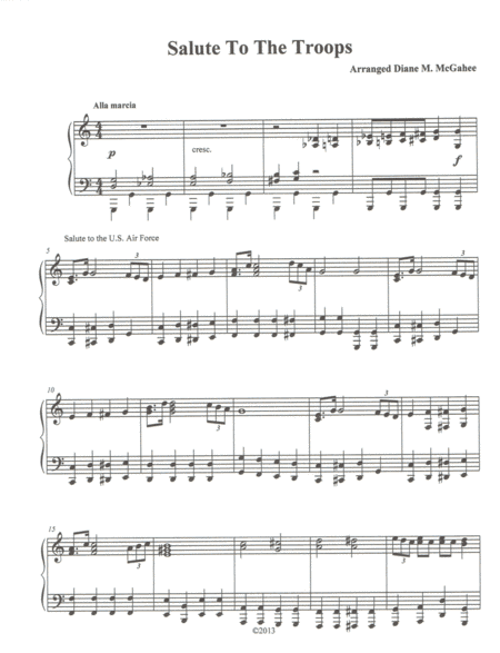 All Star Salute To Our Troops Cues (arr. Diane M. McGahee)