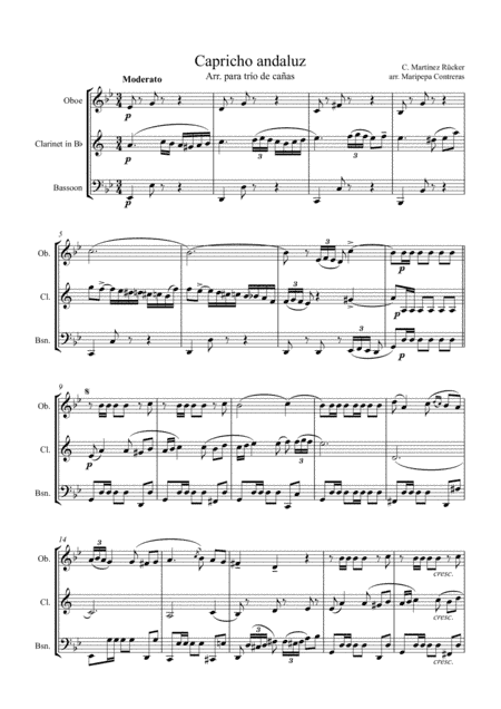 Capricho andaluz (Reed trio) (arr. M. Contreras)
