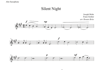 Silent Night - For Small Orquestra (arr. Renato Brito - Alto Saxophone part) (arr. Renato Brito)