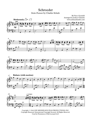 Schroeder (arr. Joshua Chandra)