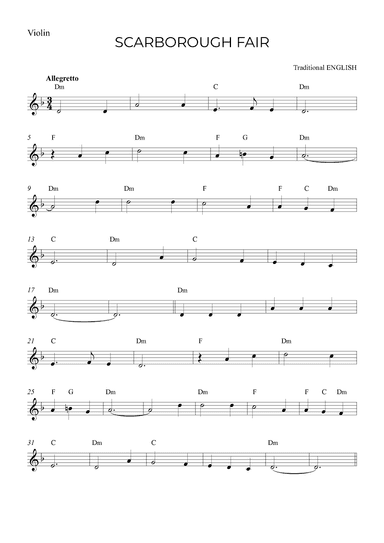 SCARBOROUGH FAIR (arr. Alex Nunes Rodrigues)