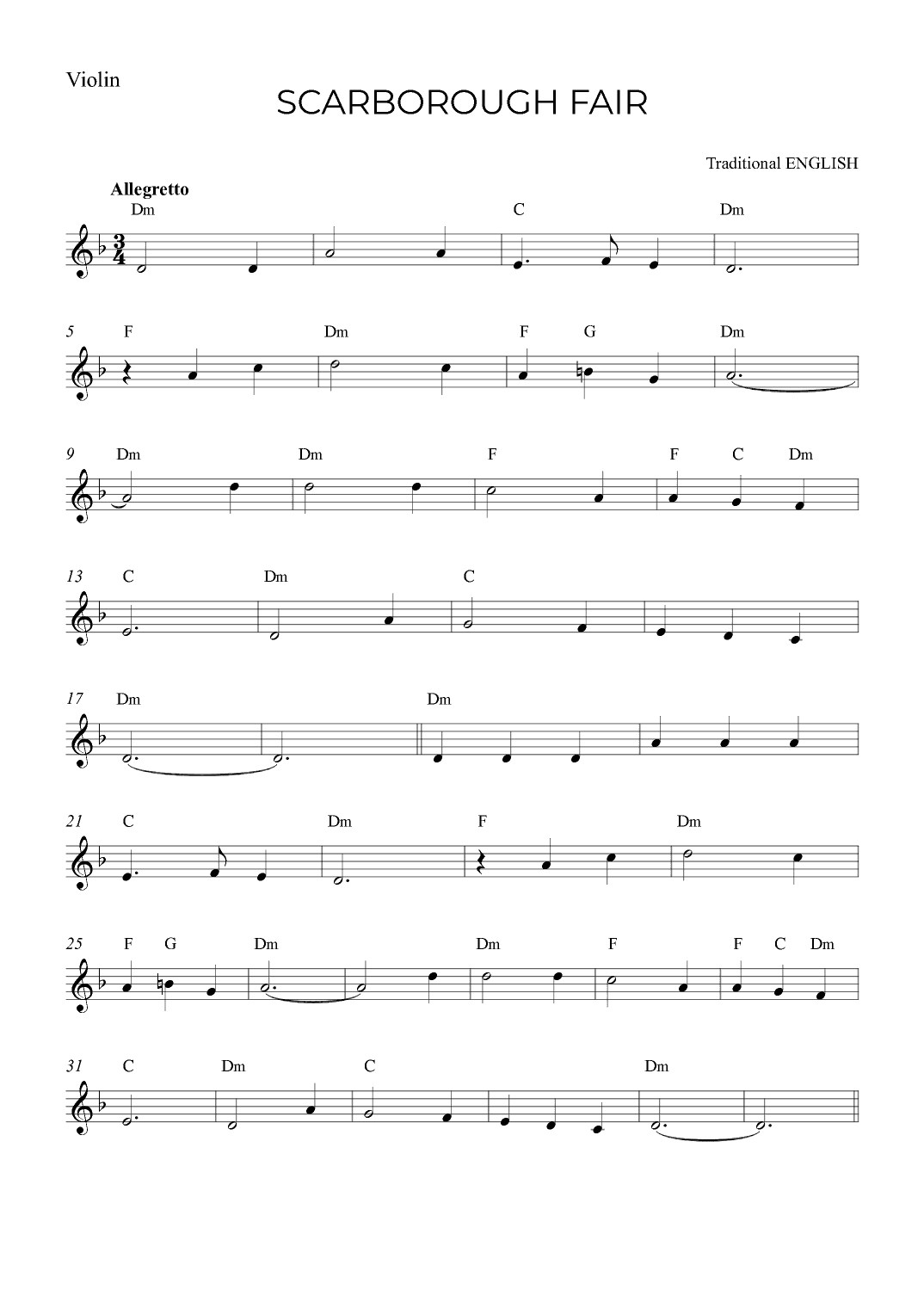 SCARBOROUGH FAIR (arr. Alex Nunes Rodrigues)