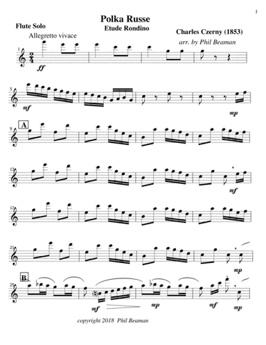 Polka Russe-Czerny-Flute Solo (arr. Phil Beaman)