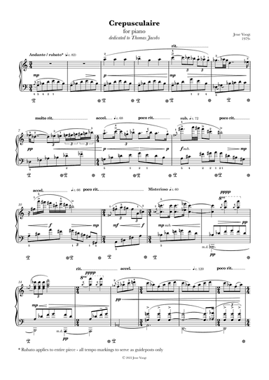 Crepusculaire for Piano