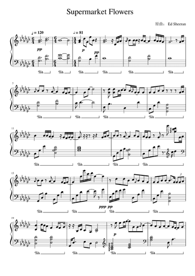 Supermarket Flowers (arr. Ed Sheeran)