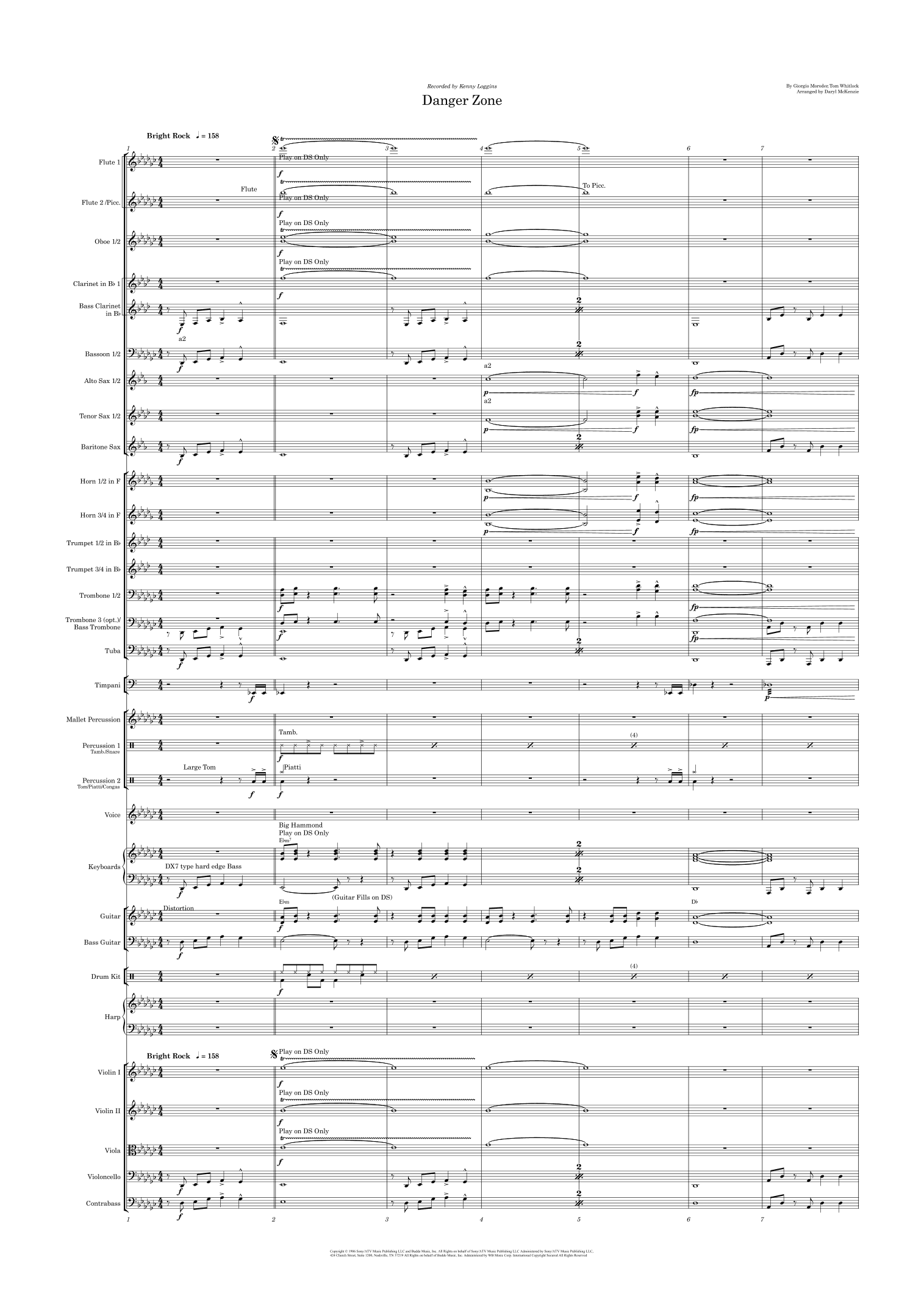 Danger Zone (arr. Daryl McKenzie)
