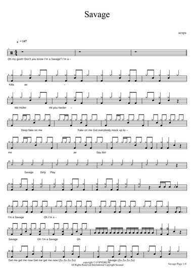 Savage (arr. COPYDRUM)