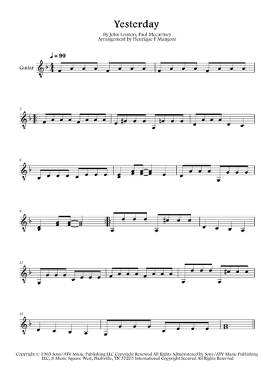 Yesterday (arr. Henrique F Mangoni)
