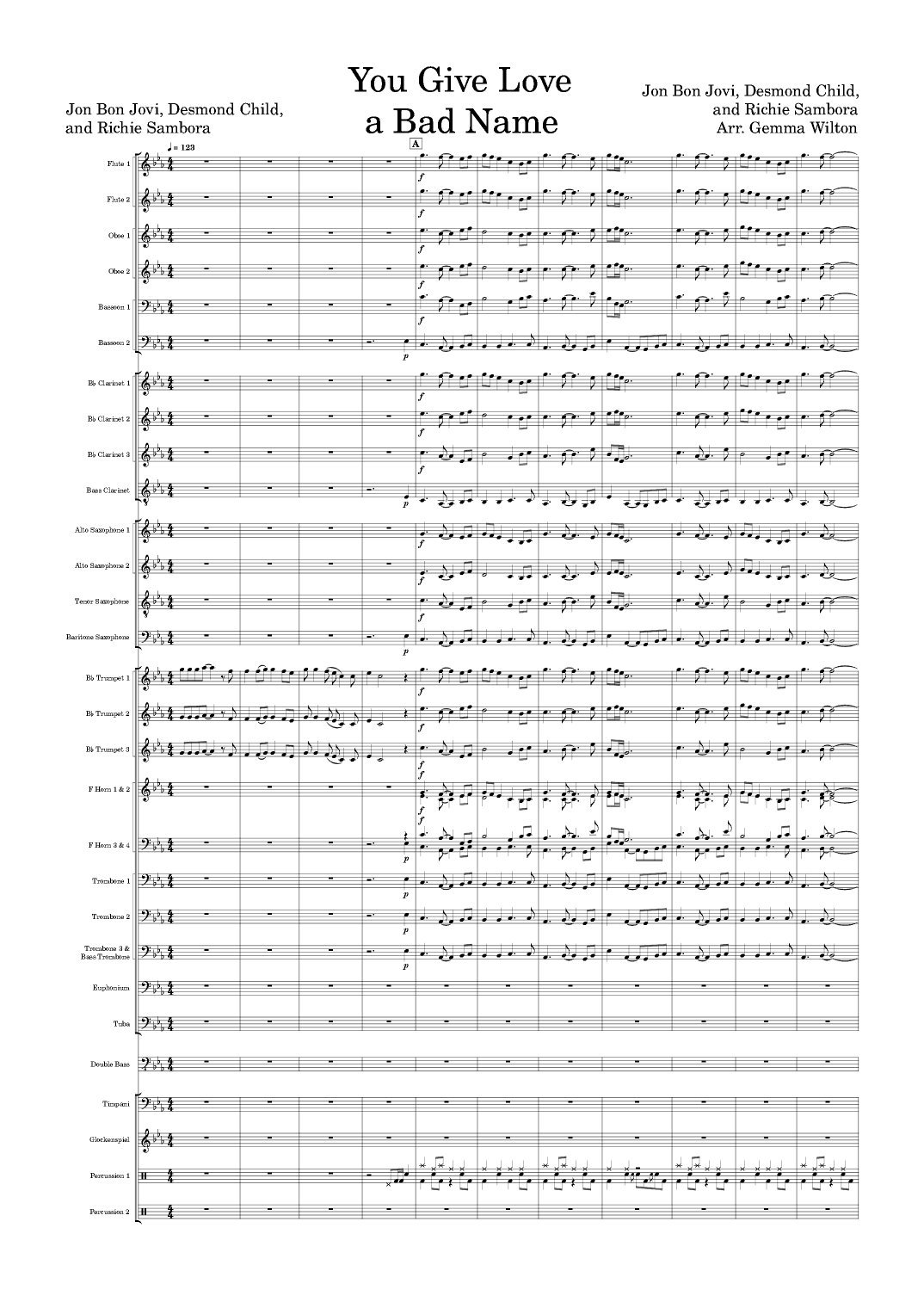 You Give Love A Bad Name (arr. Gemma Wilton)