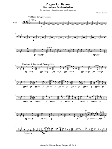 Prayer for Burma - ORCHESTRA PACK 3 - cellos and basses