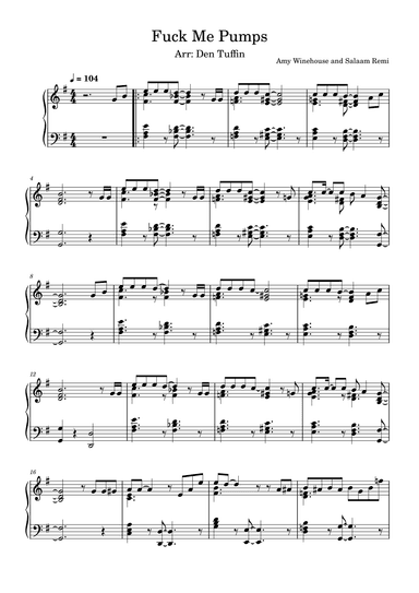Fuck Me Pumps (arr. Den Tuffin)