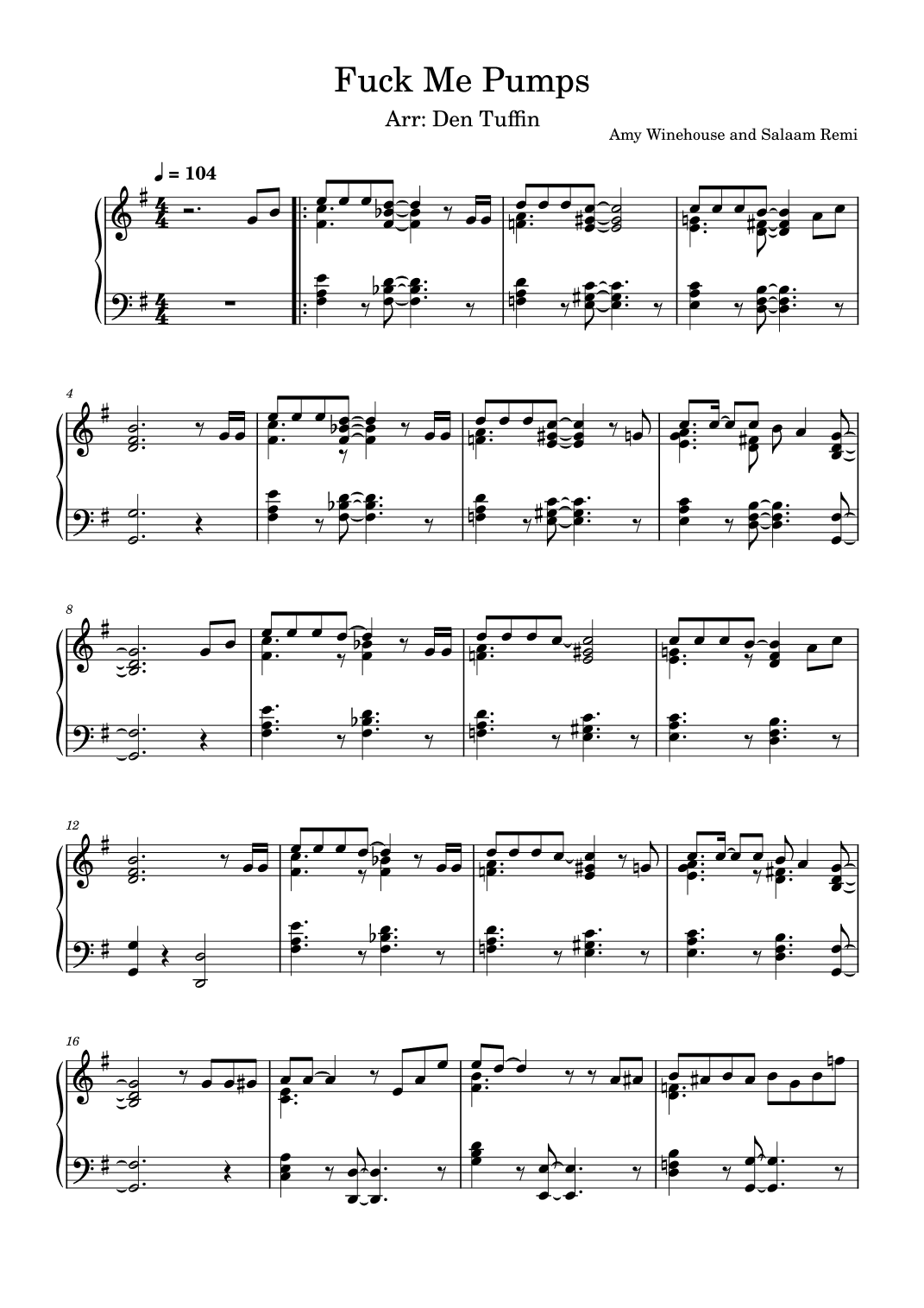 Fuck Me Pumps (arr. Den Tuffin)