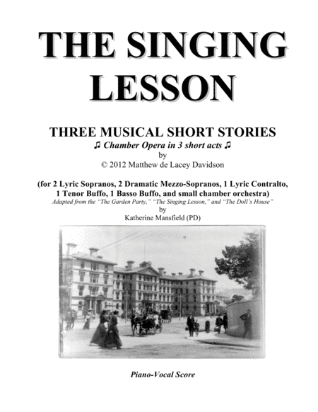 [Davidson] The Singing Lesson (Piano Reduction)