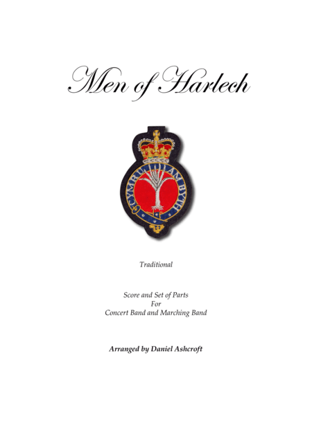 Men of Harlech - Score and Parts (arr. Daniel Ashcroft)