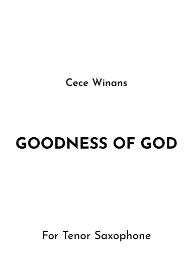 Goodness Of God (arr. Jireh J.)