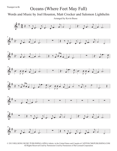 Oceans (Where Feet May Fail) (arr. Kevin Busse)