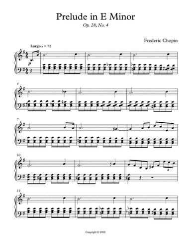 Prelude In E minor (arr. James Gilbert)