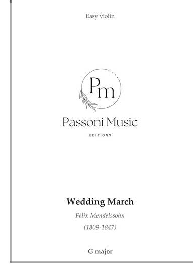 Wedding March for violin (arr. Passoni Music)