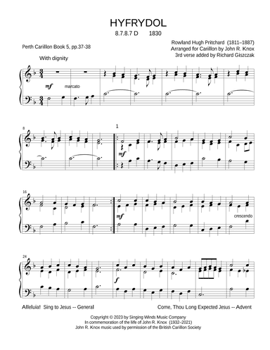 HYFRYDOL (arr. John R. Knox & Richard Giszczak)