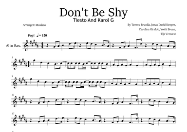 Don't Be Shy (arr. Musikeo)