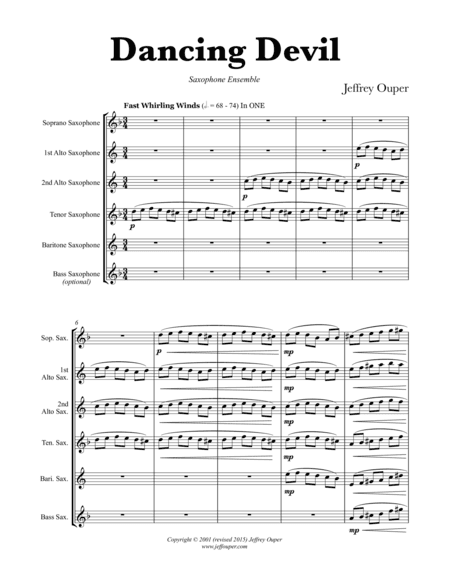Dancing Devil (Saxophone Quintet)