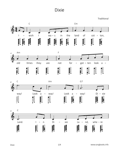 Dixie (arr. songbooks.info)