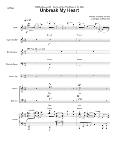 Un-break My Heart (arr. Pakk Hui)