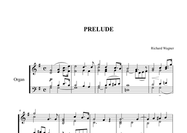 Wagner. PRELUDE, for Organ (arr. Renato Tagliabue)