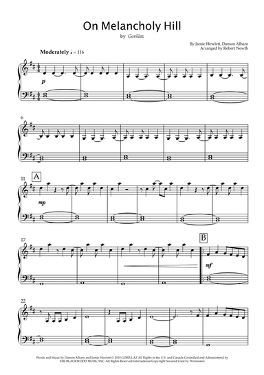 On Melancholy Hill (arr. Robert Newth)