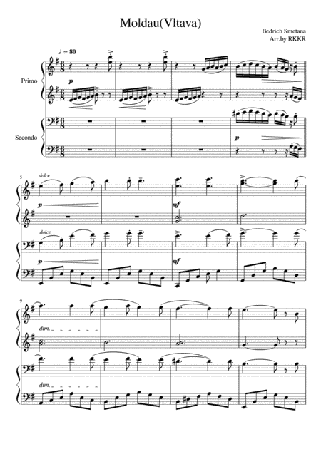 Moldau (Piano Duet) (arr. RKKR)