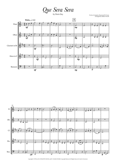 Que Sera, Sera (whatever Will Be, Will Be) (arr. Robert Newth)