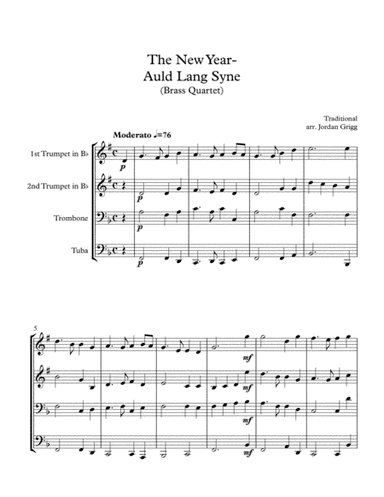 The New Year - Auld Lang Syne (Brass Quartet) (arr. Jordan Grigg)