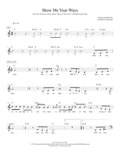 Show Me Your Ways (arr. TraviSongs)