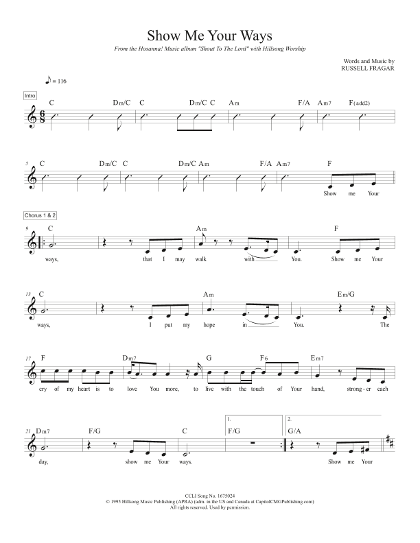 Show Me Your Ways (arr. TraviSongs)