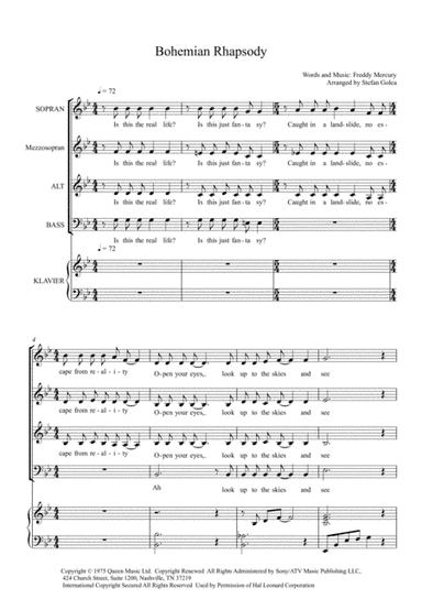 Bohemian Rhapsody (arr. Stefan Golea)
