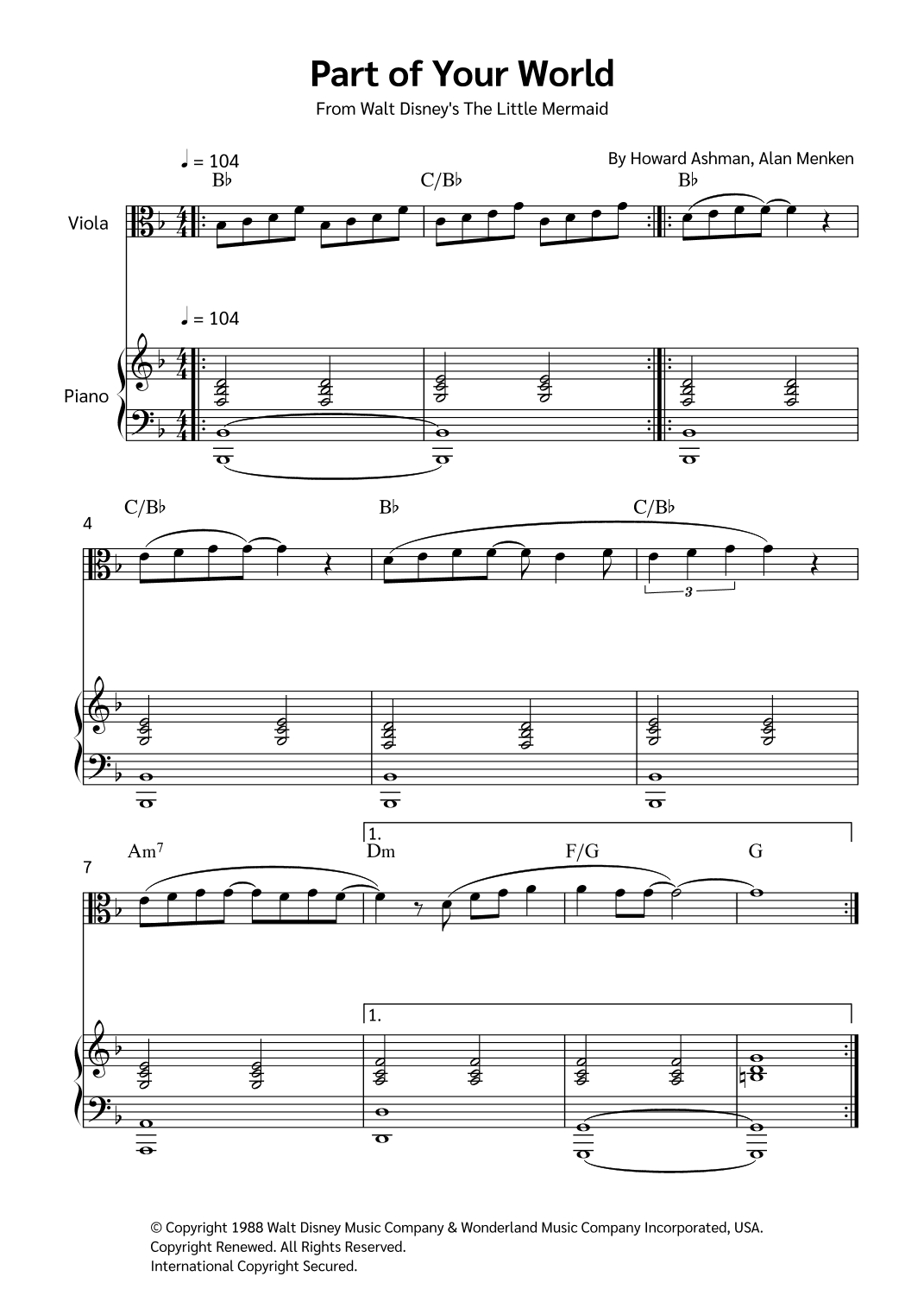 Part Of Your World (arr. Jackson Spindler)