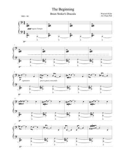 Dracula - The Beginning (arr. Piano Palt)