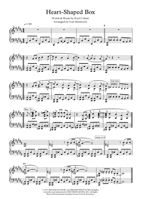 Heart Shaped Box (arr. Ivan Marinovic)