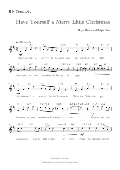 Have Yourself A Merry Little Christmas (arr. Music Ad Lib)