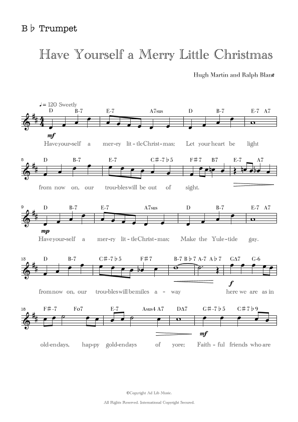 Have Yourself A Merry Little Christmas (arr. Music Ad Lib)