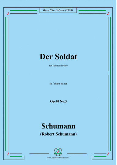 Schumann-Der Soldat Op.40 No.3,in f sharp minor (arr. MSM)