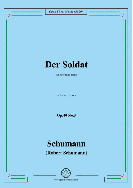 Schumann-Der Soldat Op.40 No.3,in f sharp minor (arr. MSM)