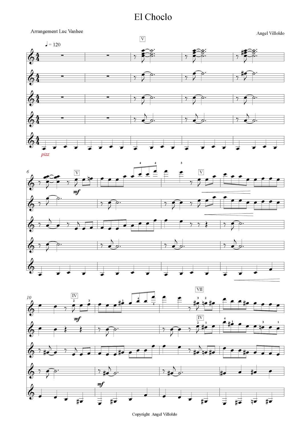 El Choclo (arr. Luc Vanhee)