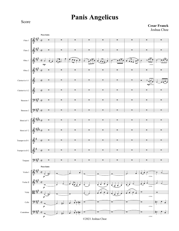 Panis Angelicus (arr. Joshua Choe)