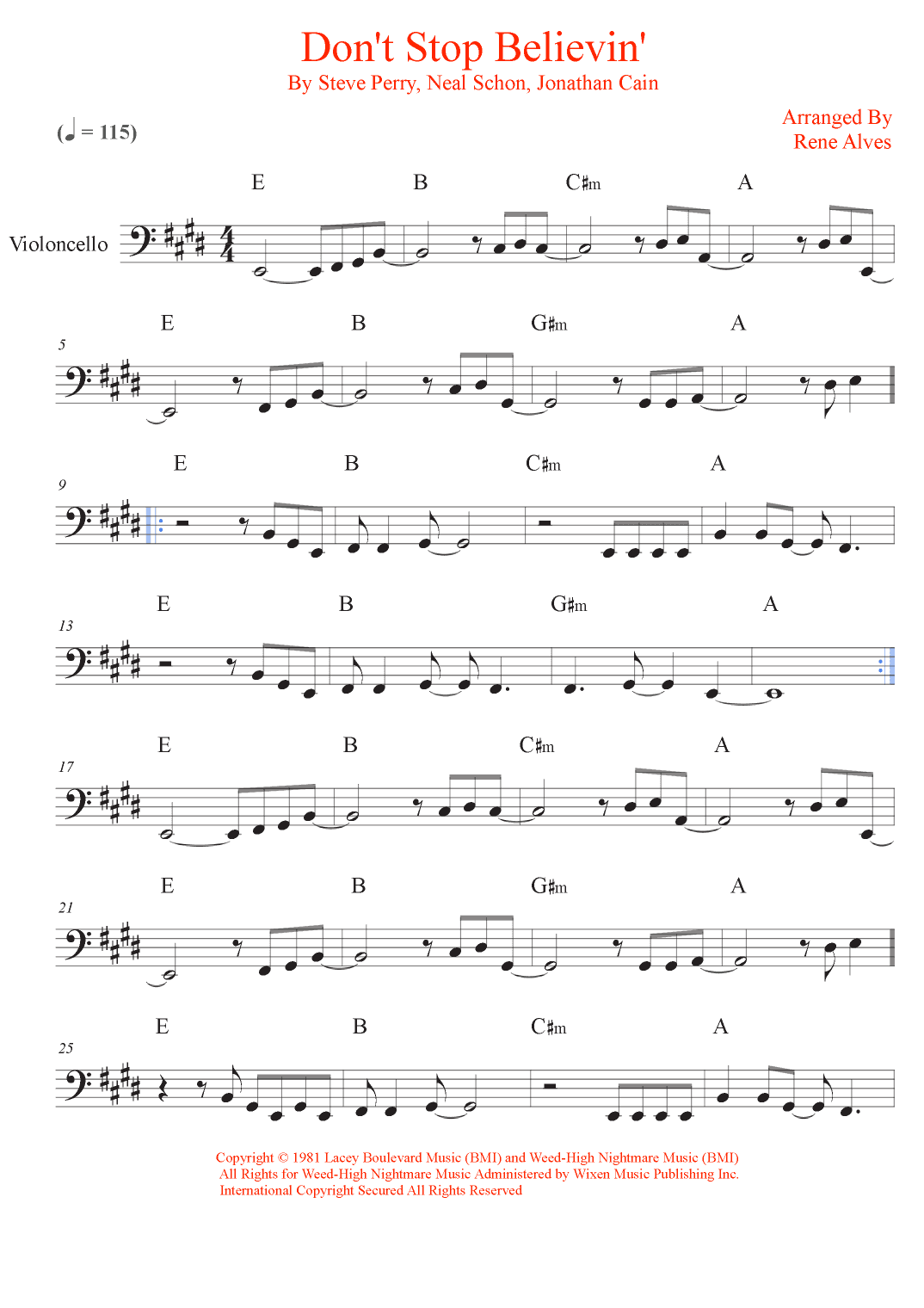 Don't Stop Believin' (arr. Rene Alves)