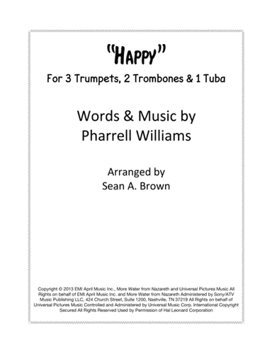 Happy (arr. Sean A. Brown)