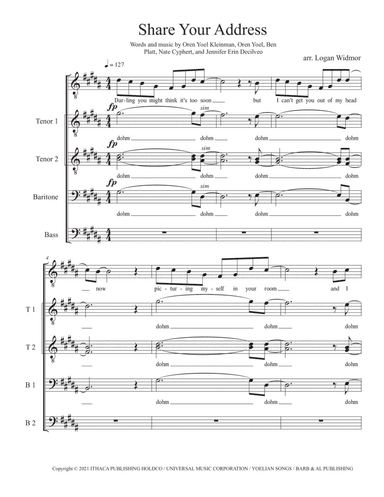 Share Your Address (arr. Logan Widmor)