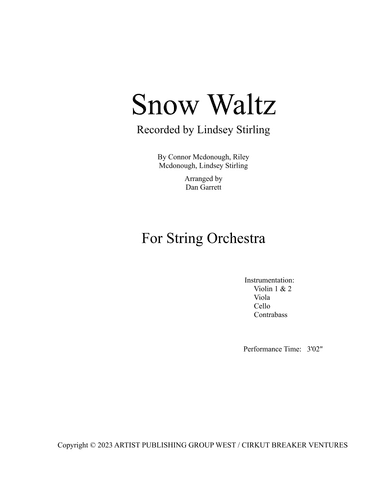 Snow Waltz (arr. Dan Garrett)