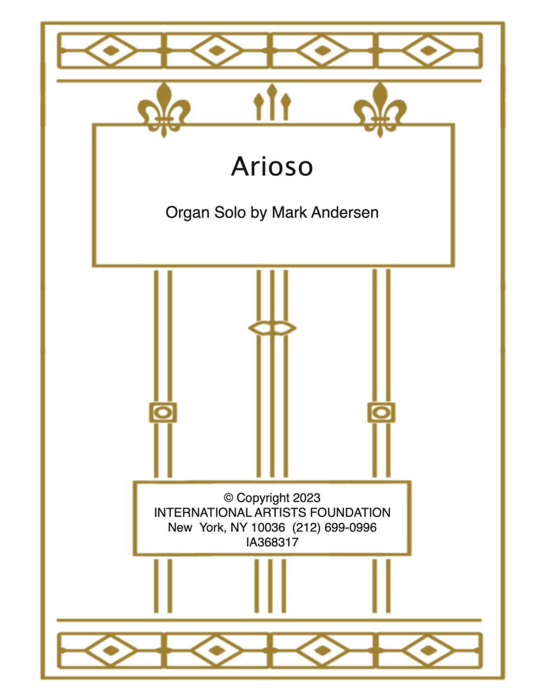 Arioso for organ by Mark Andersen